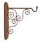 Vintage Iron Rust Scroll Wall Bracket, Image 1