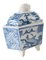 Quemador de incienso de horno Arita japonés azul y blanco, Imagen 1
