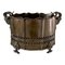 Neoclassical Brass Cachepot Planter with Rams Heads 1