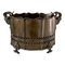 Neoclassical Brass Cachepot Planter with Rams Heads, Image 1