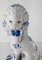 Italian Mid-Century Blue and White Crackle Poodle Dog 6