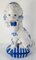 Italian Mid-Century Blue and White Crackle Poodle Dog 10