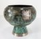 Mid 20th Century Verdigris Copper and Sterling Silver Peruvian Bowl 10