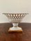 Reticulated Regency White Porcelain and Gold Gilt Basket Compote 8