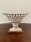 Reticulated Regency White Porcelain and Gold Gilt Basket Compote, Image 8