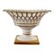 Reticulated Regency White Porcelain and Gold Gilt Basket Compote, Image 1