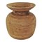 Vintage Indian Rustic Round Wood Pot 1