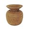 Vintage Indian Rustic Round Wood Pot, Image 7