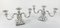 Candelabri placcati in argento, Danimarca, set di 2, Immagine 2