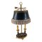 Französische Empire Ormolu Tischlampe aus vergoldeter Bronze & Tole 1