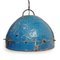 Vintage Blue Iron Rivet Pendant Light 2