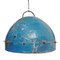 Vintage Blue Iron Rivet Pendant Light 1