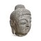 Vintage Stein geschnitzter Buddha Kopf 2