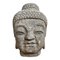 Testa di Buddha intagliata in pietra vintage, Immagine 1