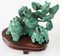 Chinese Carved Malachite Stone Foo Dog with Bats 6