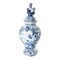 18th Century Dutch Delft Rococo Blue and White Hexagonal Garniture Vase 1