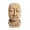 Estatua de cabeza de monje antigua de arenisca, Imagen 5