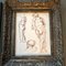 Original Classical Brown Ink Nude Study, Frameds, 1970s, Metal on Paper, Framed, Set of 2, Image 3