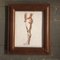 Studio di nudo maschile, Pittura su carta, anni '70, con cornice, Immagine 9