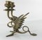 Italienischer Mid-Century Double Dragon Kerzenhalter aus Bronze 2