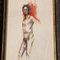 Desnudo masculino, años 70, Acuarela sobre papel, Enmarcado, Imagen 2