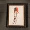 Desnudo masculino, años 70, Acuarela sobre papel, Enmarcado, Imagen 3