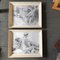 Female Nude Drawings, 1970s, Charcoal on Paper, Framed, Set of 2 5