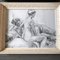 Dibujos de desnudos de mujeres, años 70, Carboncillo sobre papel, enmarcado. Juego de 2, Imagen 2
