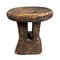 Vintage Bamileke Burn Pedestal Stool 3