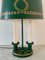 Mid-20th Century French Regency Green and Gold Tole Bouillotte Lamp 6