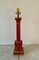 Neoclassical Red and Gold Corinthian Column Table Lamp 5