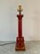 Neoclassical Red and Gold Corinthian Column Table Lamp 9