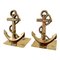 Cast Brass Nautical Anchor Bookends, Set of 2 1
