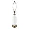 French White Opaline Glass Table Lamp 1