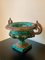 Early 20th Century Grand Tour Classical Faux Malachite Cast Iron Urn, Image 4