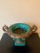 Early 20th Century Grand Tour Classical Faux Malachite Cast Iron Urn, Image 6