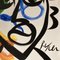 Peter Robert Keil, Abstraktes Portrait, 2000er, Farbe auf Papier 2