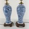 Chinesische Chinoiserie Tischlampen in Blau & Weiß, 2er Set 7