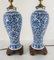 Chinese Chinoiserie Blue and White Table Lamps, Set of 2 4