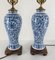 Chinese Chinoiserie Blue and White Table Lamps, Set of 2 5