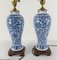 Chinese Chinoiserie Blue and White Table Lamps, Set of 2 6