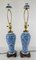 Chinese Chinoiserie Blue and White Table Lamps, Set of 2 3