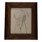 Estudio Art Déco de figura masculina, dibujo al carboncillo, años 20, enmarcado, Imagen 1
