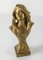 Early 20th Century Austrian Art Nouveau Gilt Bronze Bust by Franz Gruber 9