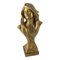 Early 20th Century Austrian Art Nouveau Gilt Bronze Bust by Franz Gruber 1