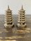 Salières et Poivrières Godinger Chinoiserie Pagoda en Argent, 1970s, Set de 2 2