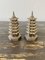 Salero y pimentero Godinger Chinoiserie Pagoda de plata, años 70. Juego de 2, Imagen 3