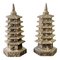 Silver Godinger Chinoiserie Pagoda Salt and Pepper Shakers, 1970s, Set of 2 1