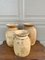 Vasos Wabi-Sabi antiguos de madera en bruto torneada y blanqueada. Juego de 3, Imagen 10