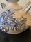 Vaso vintage in ceramica faience blu e bianco dipinto a mano, Italia, Immagine 6